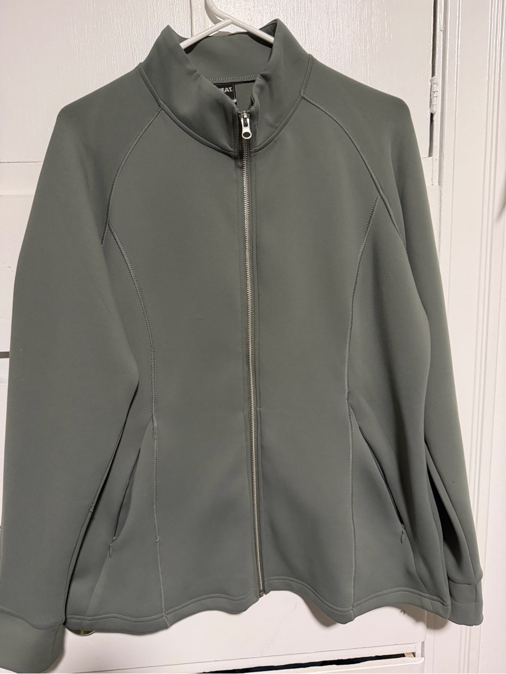 32 Degrees Olive Zip-Front Utility Jacket size L